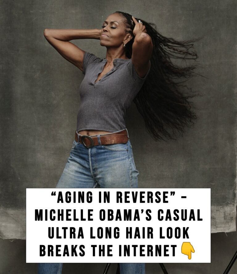 Michelle Obama’s casual look with ultra-long hair shocks people