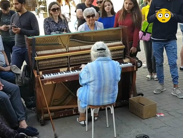Retired Pianist Sits At An Old Piano And Stuns The Crowd With Her Hidden Skills