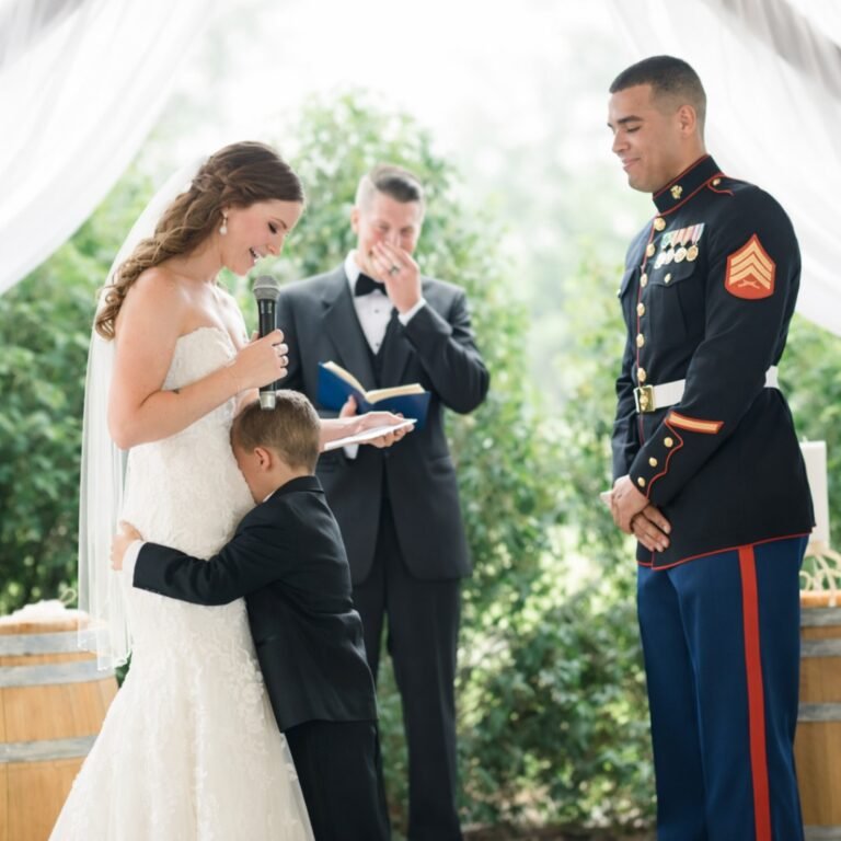 Stepmom Reads Emotional Vows to Stepson at Wedding, Creating an Unforgettable Scene