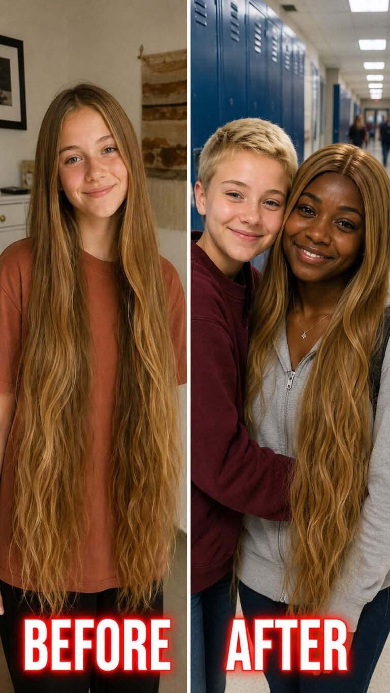 My 12-year-old daughter cut off her hair to make a wig for a classmate with cancer… The next morning, the principal called me in a panic: “Come to the school IMMEDIATELY! You won’t believe what happened!”