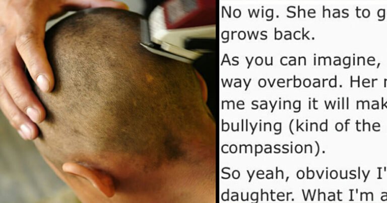 Dad shaves daughter’s head after she’s caught bullying cancer-stricken classmate