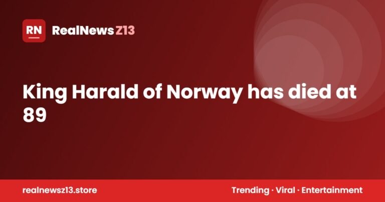 King Harald of Norway has died at 89