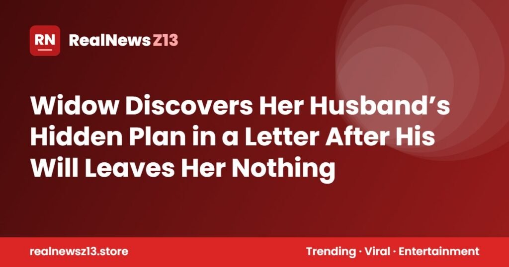 Widow Discovers Her Husband’s Hidden Plan in a Letter After His Will Leaves Her Nothing