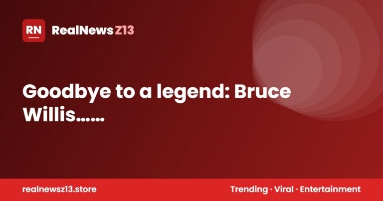 Goodbye to a legend: Bruce Willis…See more. ⠀⁠ﾠ​ﾠ