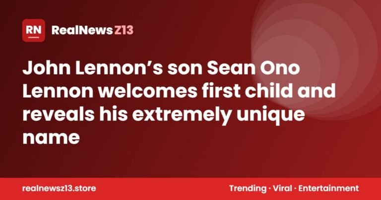 John Lennon’s son Sean Ono Lennon welcomes first child and reveals his extremely unique name