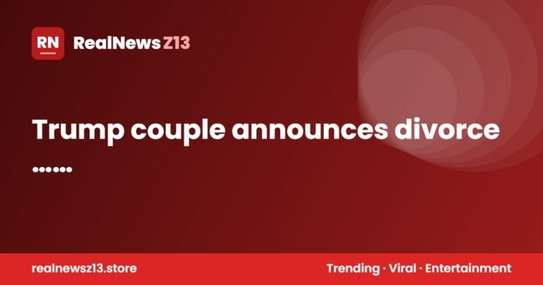 Trump couple announces divorce … See More