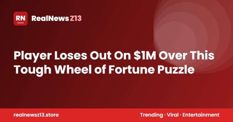 Player Loses Out On $1M Over This Tough Wheel of Fortune Puzzle