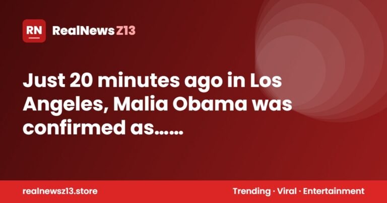 Just 20 minutes ago in Los Angeles, Malia Obama was confirmed as… See more in the comments.