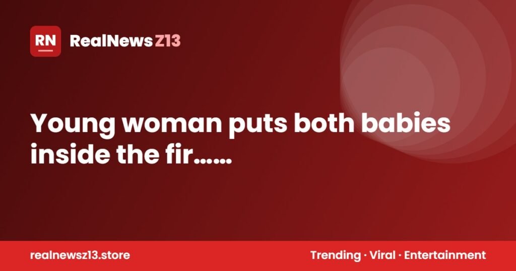 Young woman puts both babies inside the fir… See more