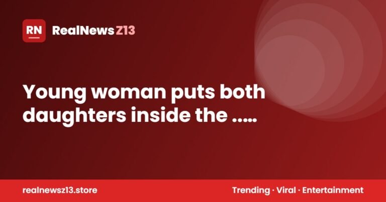 Young woman puts both daughters inside the .. See more